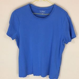 L L Bean Blue Short Sleeve T-Shirt Size Medium